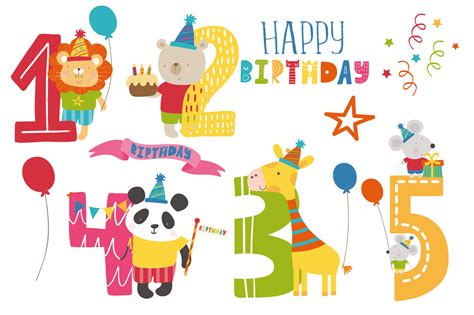 Birthday Zoo By Poppymoon Design | TheHungryJPEG