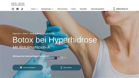 Botox Gegen Hyperhidrose Berm Igem Schwitzen