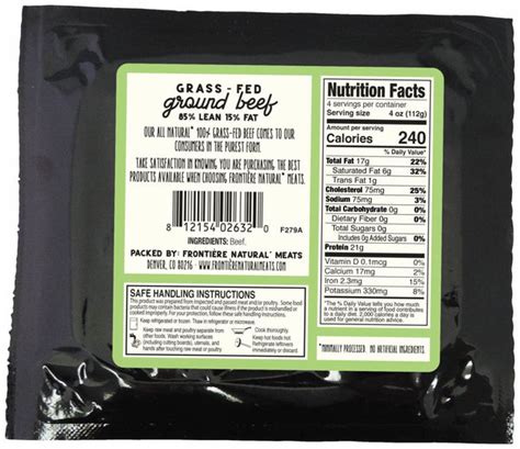 All Natural Ground Grass-Fed Beef 85% Lean – frontierenaturalmeats 