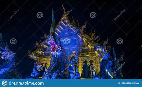 Blue Temple Night View stock photo. Image of blue, beautifully - 132343160