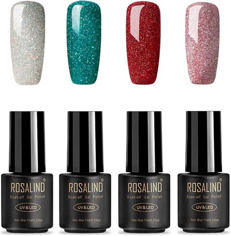 ROSALIND Vernis Semi Permanent Paillette UV Soak Off Gel Vernis à