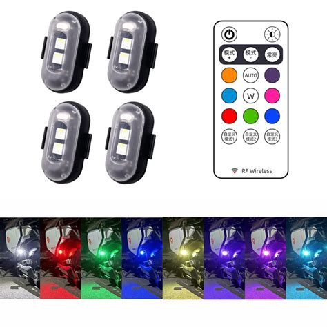 Luces Estrobosc Picas Led Rgb Para Motocicleta Luces De Advertencia