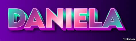 Daniela Efecto De Texto Y Diseño De Logotipos Nombre