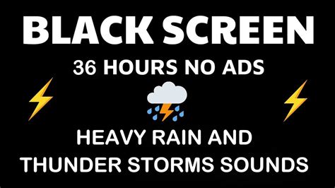 Sleep Deeply And Wake Up Refreshed With Heavy Rain Sounds And Non Stop Thunder Rain Black Screen