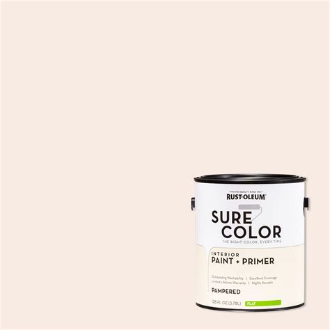 Rust Oleum Sure Color Pampered Interiot Paint Primer Flat Finish Gallon