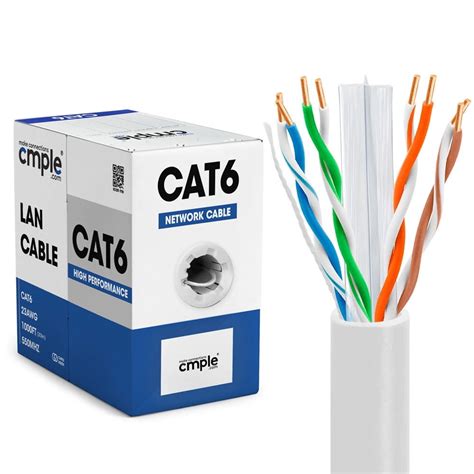 Cmple Cat6 Cable 1000ft Bulk Lan Ethernet Cat 6 Wire Network UTP