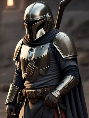 Premium Free Ai Images The Mandalorian As Traditional Samurai