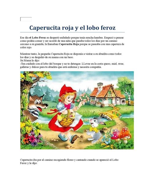 Articulación delicado Debe caperucita roja y el lobo feroz cuento