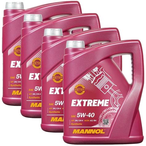4x MANNOL Extreme 5W-40 API SN/CF, 5L autoteile-Werkzeuge.de