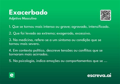 Significado Da Palavra Exacerbada