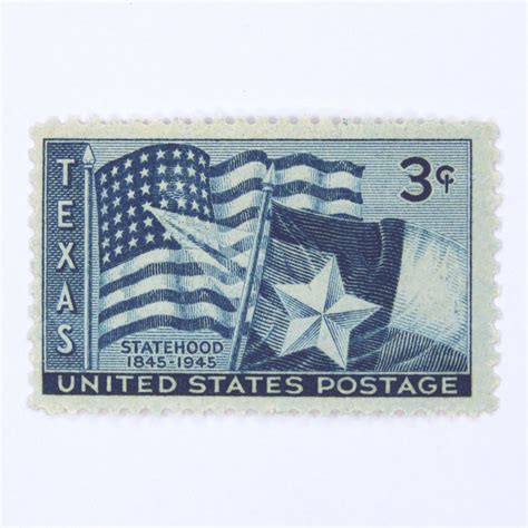 3c Texas Flag Stamps .. Vintage Unused US Postage Stamps .. Pack of 10 ...