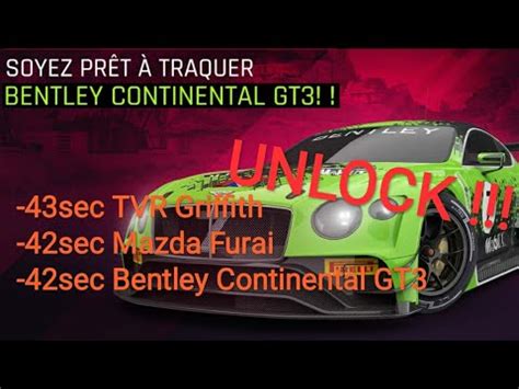 ASPHALT 9 LEGEND Traque Car Hunt Unlock BENTLEY CONTINENTAL GT3