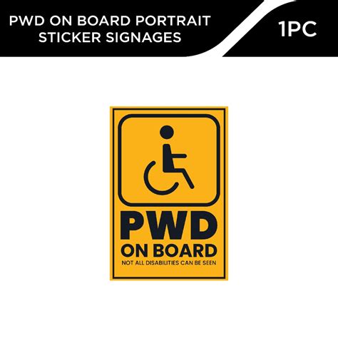 De Sign Pwd On Board Portrait And Landscape Signage Sticker Waterproof