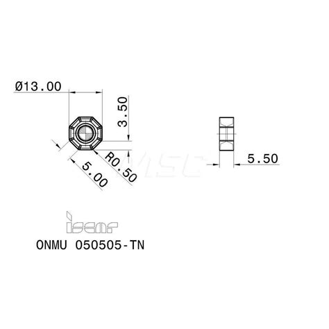 Iscar Milling Insert Onmu Tn Ic Solid Carbide Msc Direct