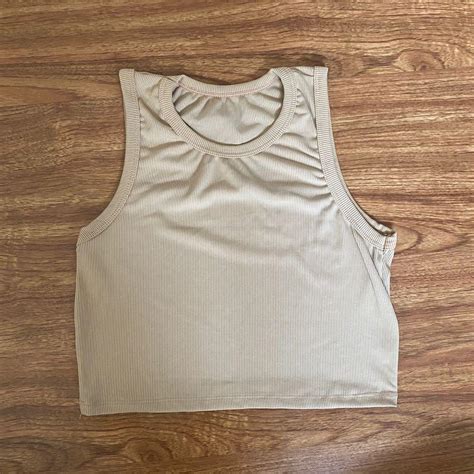 Nude Halter Top Women S Fashion Tops Sleeveless On Carousell