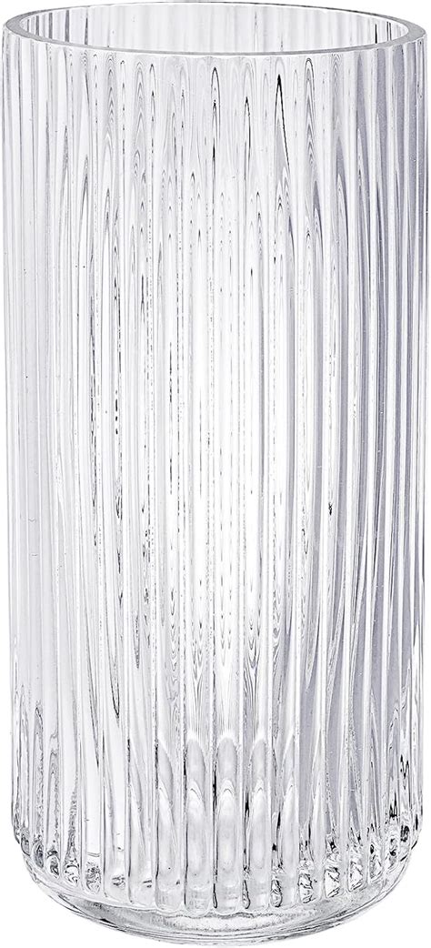 Amazon Fixwal Flower Vase Inch Ribbed Glass Vase For