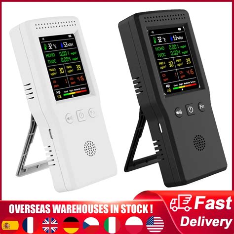 In Air Quality Detector Lcd Display Pm Pm Hcho Tvoc Co Co Aqi