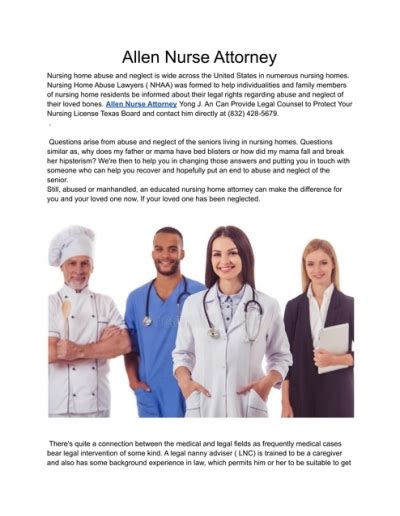 Allen Nurse Attorney