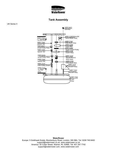 Tank Assembly Drawing - Waterrower.biz