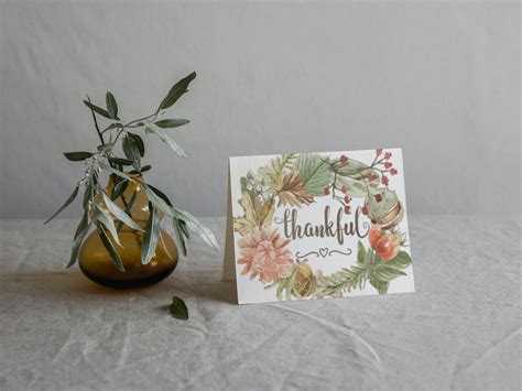 Thankful Card PRINTABLE Thanksgiving