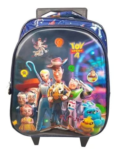 Mochila Infantil Média Rodinha Toy Story Alto Relevo 3d Frete grátis