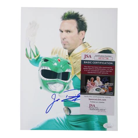 Jason David Frank Signed Power Rangers X Photo Jsa Pristine