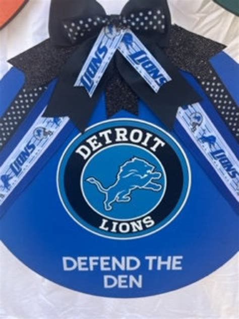 Detroit Lions Wreath Etsy