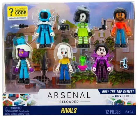 Roblox Devseries Arsenal Reloaded Rivals 3 Action Figure 6 Pack Jazwares Toywiz