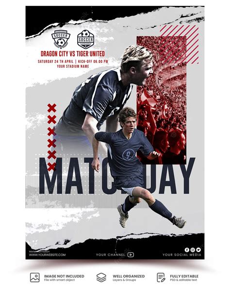 Premium Psd Football Matchday Flyer And Social Media Instagram Banner