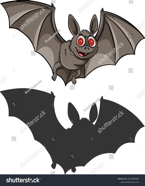 Cartoon Bat Silhouette Illustration Stock Vector (Royalty Free ...