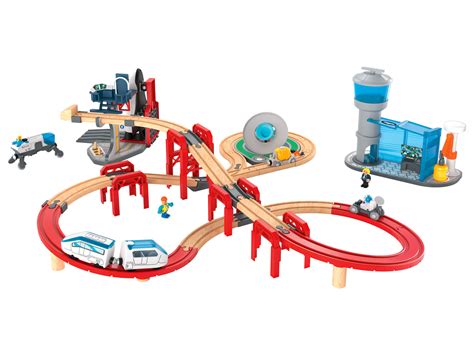 Playtive Holz Eisenbahn Set Weltraumstation Teilig