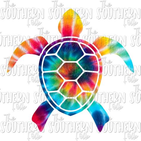 Sea Turtle Tie Dye Png File Sublimation Design Digital Etsy