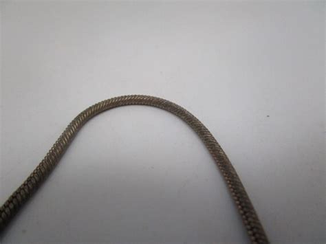 Vintage Italian Milor Sterling Silver Snake Chain Nec Gem