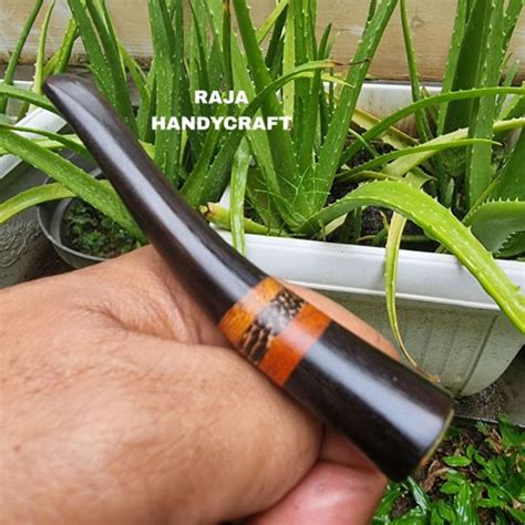 Once Pipa Rokok Kayu Gali Kelor Hitam Serat Besi Kombinasi Kelor Mas