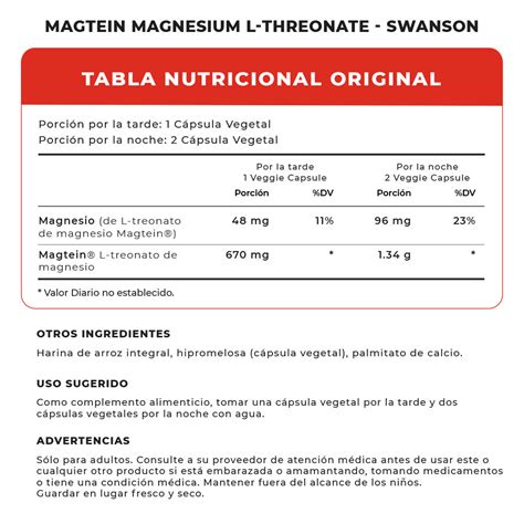 Magnesium L Threonate Veggie Caps Swanson A En Suples Cl