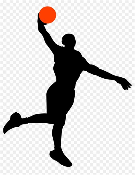 Basketball Silhouette Vector At Getdrawings - Basketball Player Icon ...