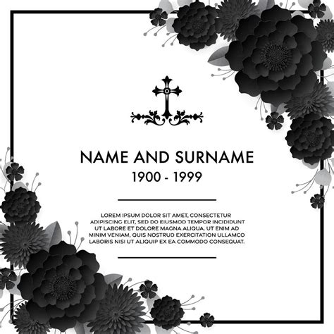 Memorial Funeral Card Templates 7340701 Vector Art at Vecteezy