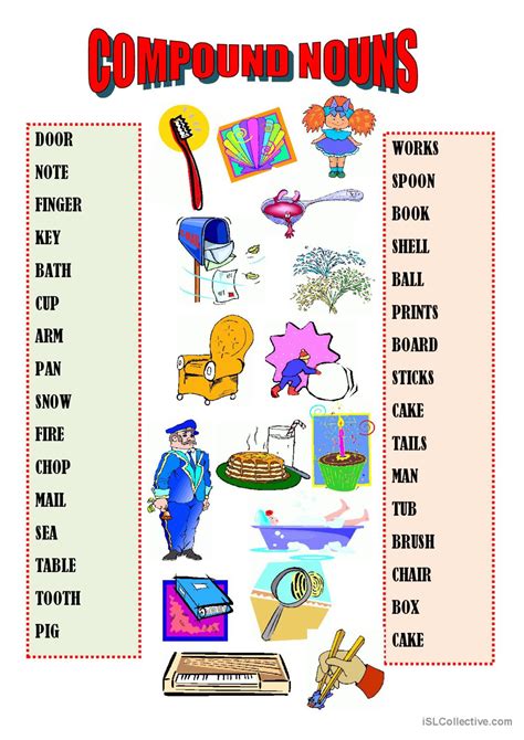 Compound Nouns English Esl Worksheets Pdf And Doc