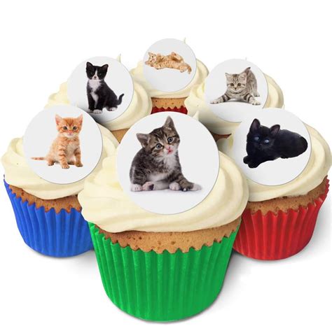 Fabulous Pre Cut Edible Wafer Cake Toppers Kittens Amazon Ca