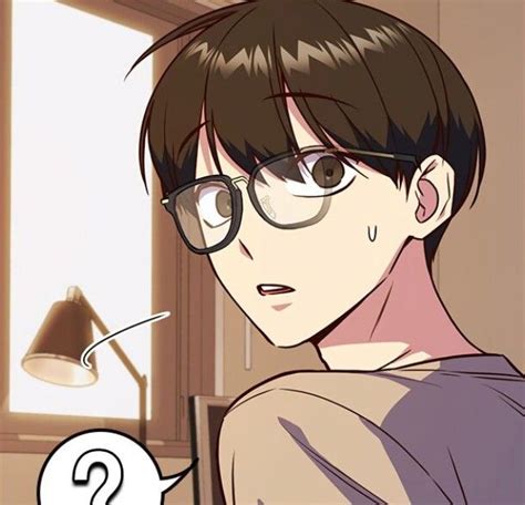 An Anime Character With Glasses Looking At Something In The Distance