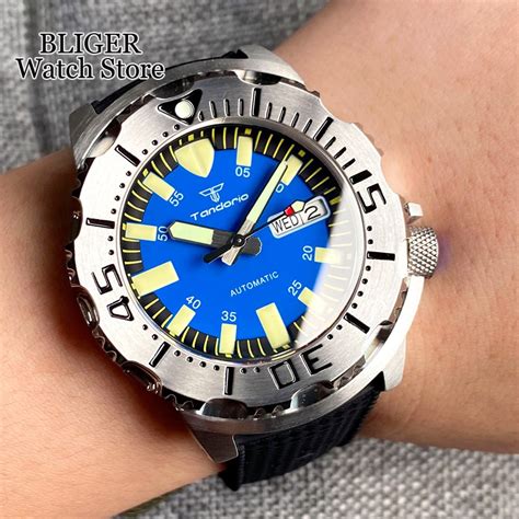 Tandorio Blue 42mm Monster Style 20atm Waterproof Nh36 Automatic Diving