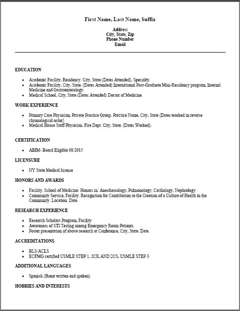 Medical Resume 10 Examples Format Word Photoshop Publisher PDF