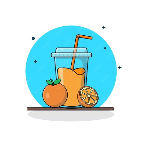 Premium Vector Orange Juice Vector Illustration Fresh Fruit Juice Concept