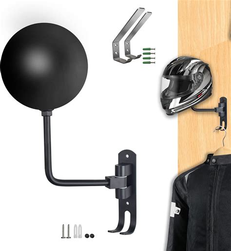 Buy Motorcycle Helmet Rack Set Of 3 Helmet Holder Wall Mount Include 180° Rotation Motorcycle