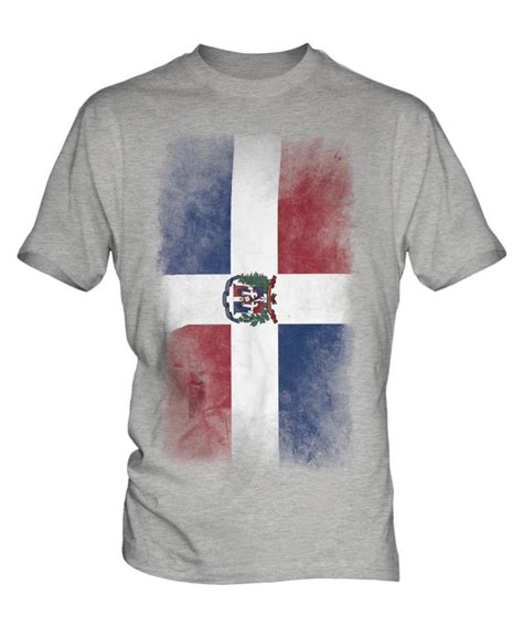 Dominican Republic Faded Flag Mens T Shirt