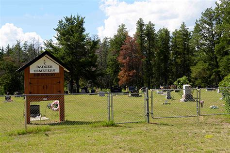 Historic Sites Of Manitoba Badger Cemetery Badger Rm Of Piney