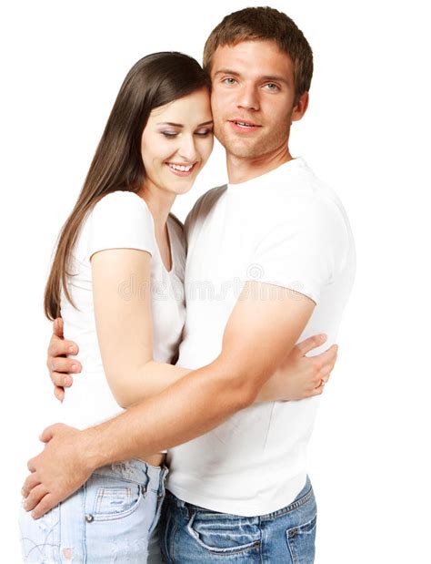 Portrait Of A Young Beautiful Smiling Couple Stock Image Image Of