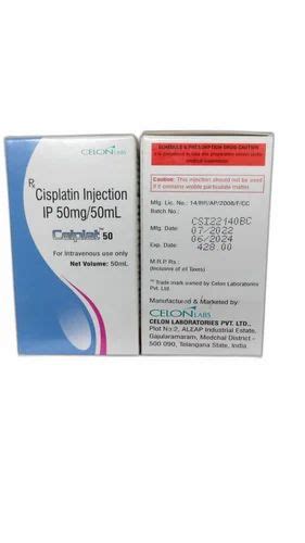 Celon Labs Cisplatin Injection 50mg 1 Vial 50 Mg 50 Ml At Rs 250 Vial