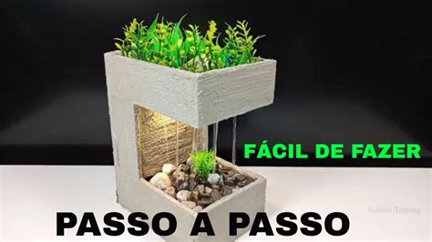 Como Fazer Mini FONTE De Cimento E Isopor Passo A Passo YouTube