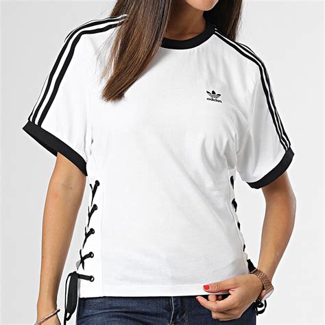 Adidas Originals Tee Shirt Femme Laced Hk5062 Blanc